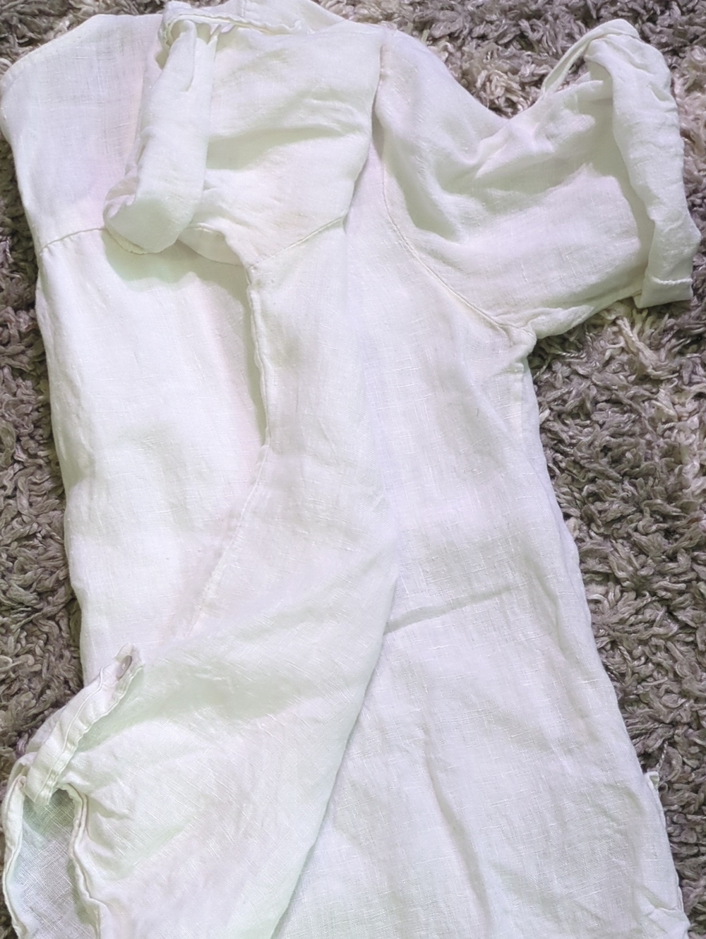 3 Linen Top Bundle Made in Italy St. Tropez West White Blouses Mixed Sizes - Picture 16 of 16